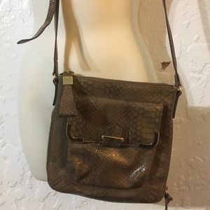 Gianni‎ Bini croc embossed leather bag